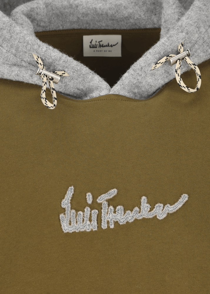 Luis Trenker Pullover con cappuccio e logo Luphilipp Qualità