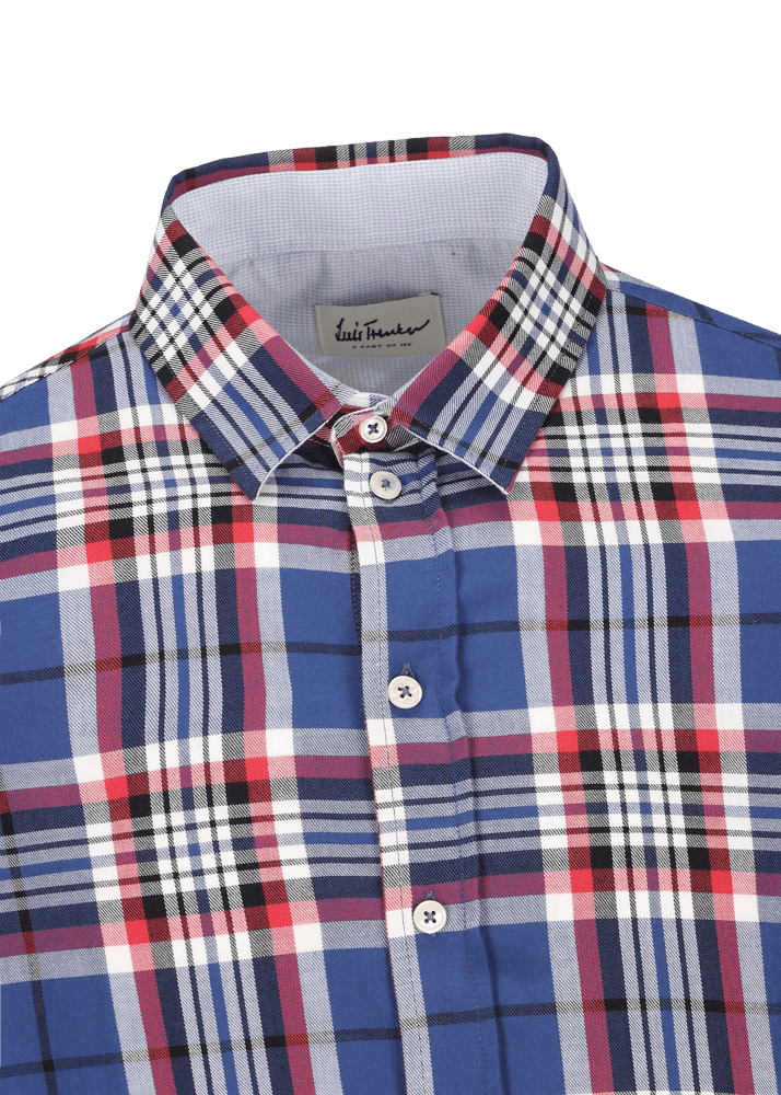 Luis Trenker Camicia con motivo a quadri Lubodo Spedizione Gratuita