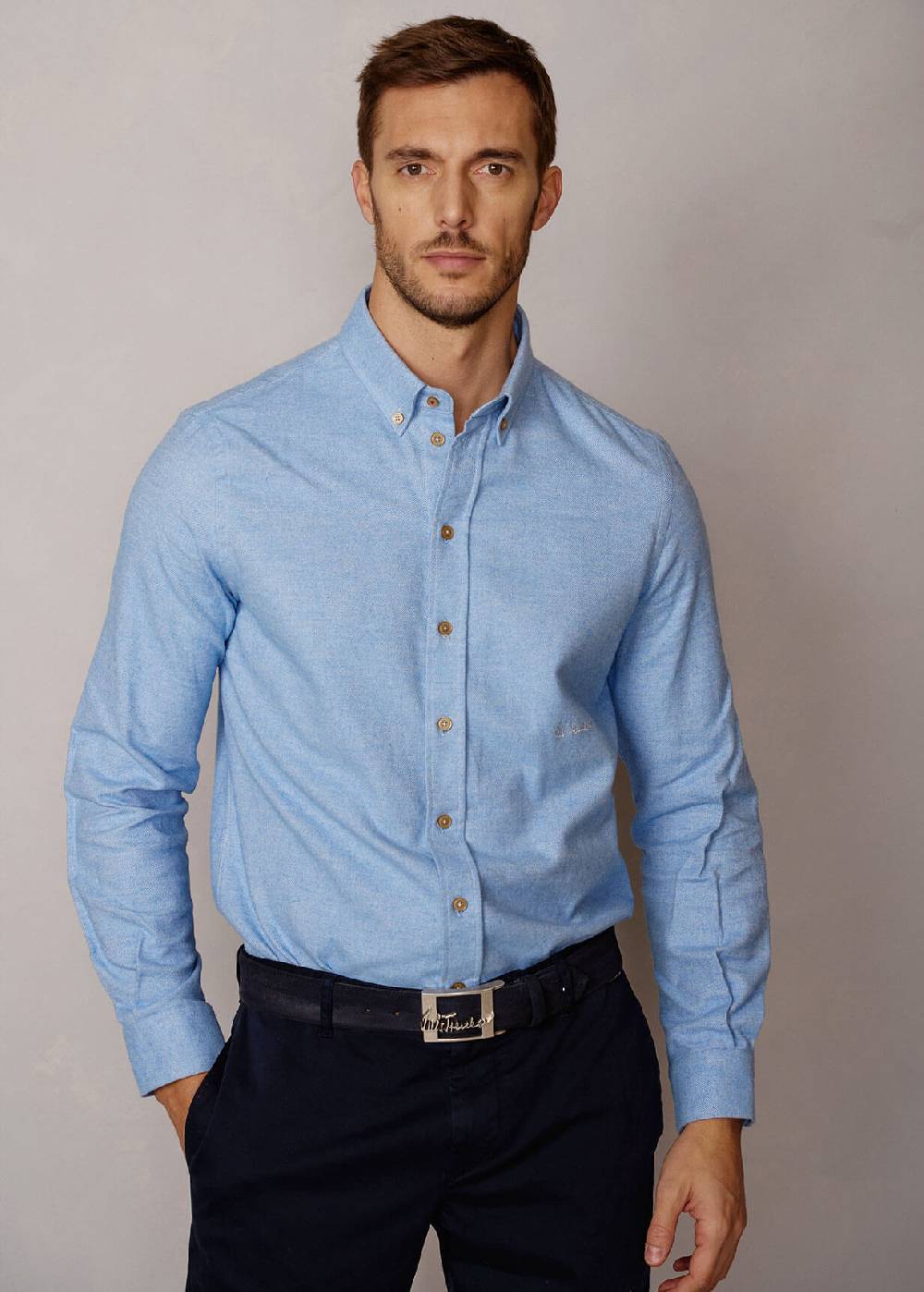 Luis Trenker Camicia in twill con colletto button down Lubenzio ACQUISTA ORA