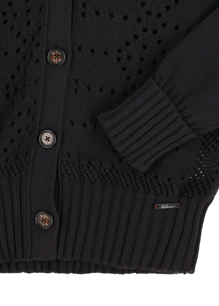 Luis Trenker Cardigan in maglia traforata in misto cotone modello Lualma Sconto di tempo limitato