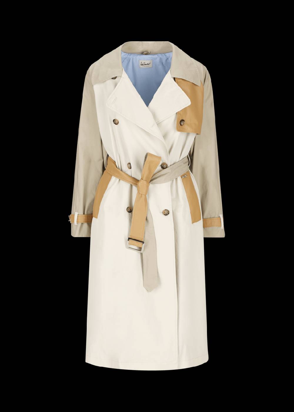 Luis Trenker Trench con dettagli in pelle modello Ludamiana Negozio online di fabbrica