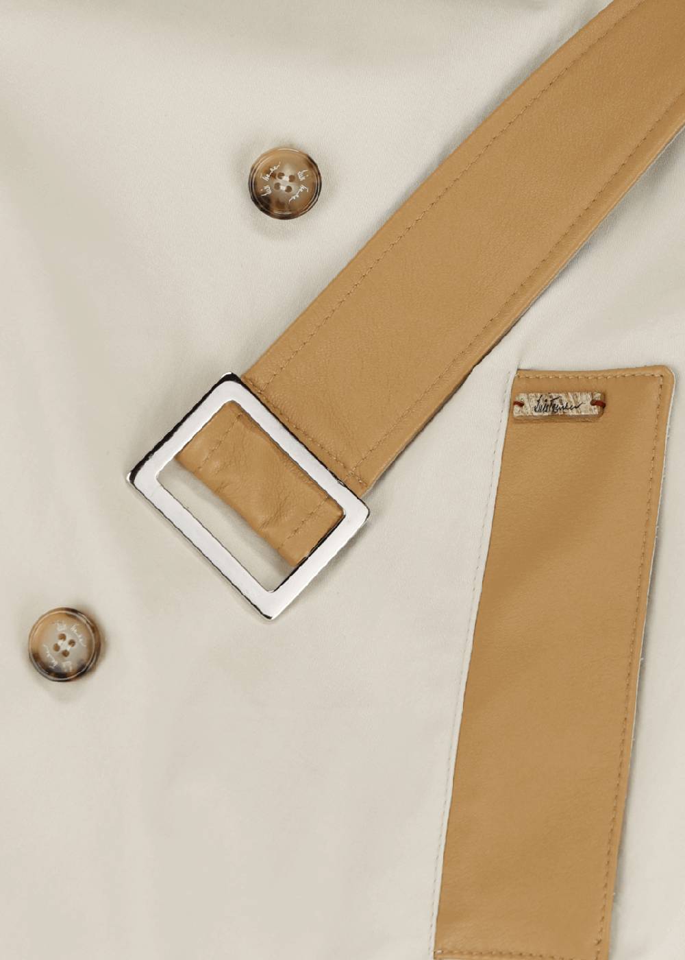 Luis Trenker Trench con dettagli in pelle modello Ludamiana Negozio online di fabbrica