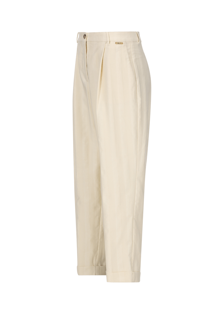 Luis Trenker Pantaloni in cotone e lino dalla vestibilità Carrot Fit modello Luloretta Black Friday
