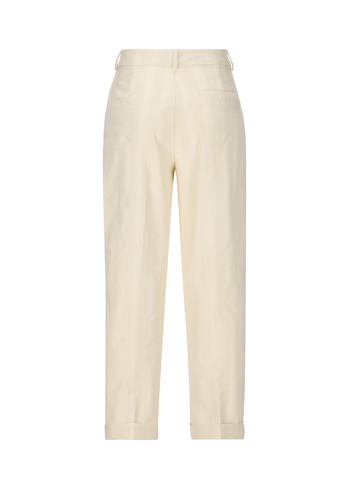 Luis Trenker Pantaloni in cotone e lino dalla vestibilità Carrot Fit modello Luloretta Black Friday