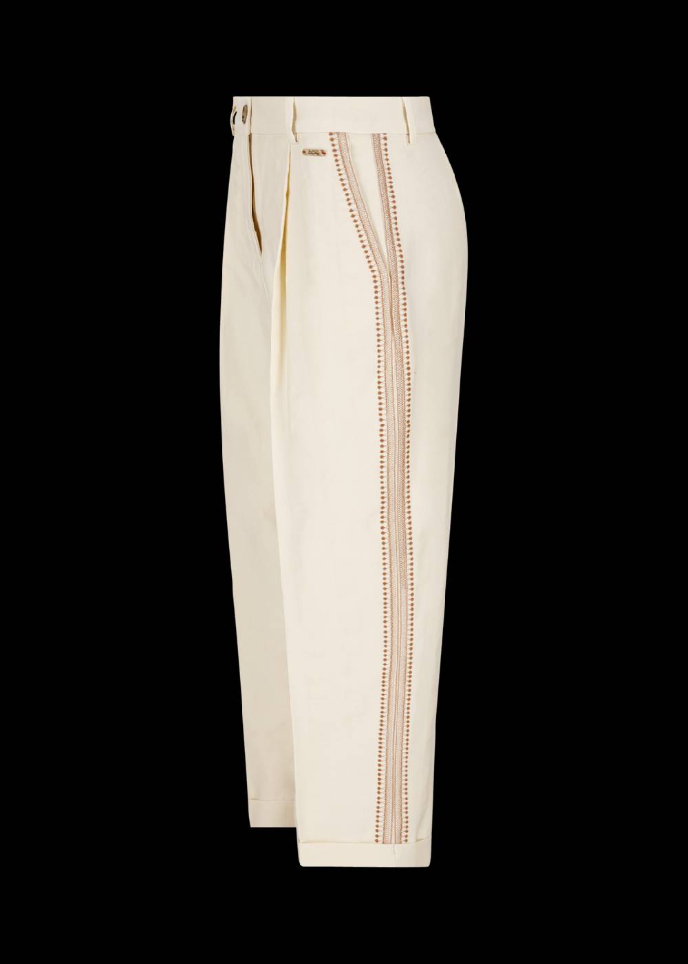Luis Trenker Pantaloni dalla linea Carrot Fit con ricamo modello Luloretta Offerta natalizia