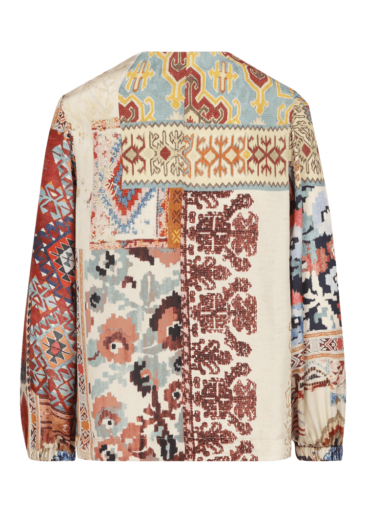 Luis Trenker Blusa modello Lugiada con stampa patchwork Lightning offer