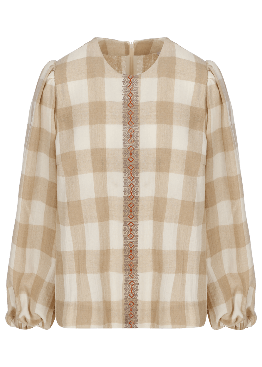 Luis Trenker Blusa con motivo a quadri modello Lugiada Grandi sconti