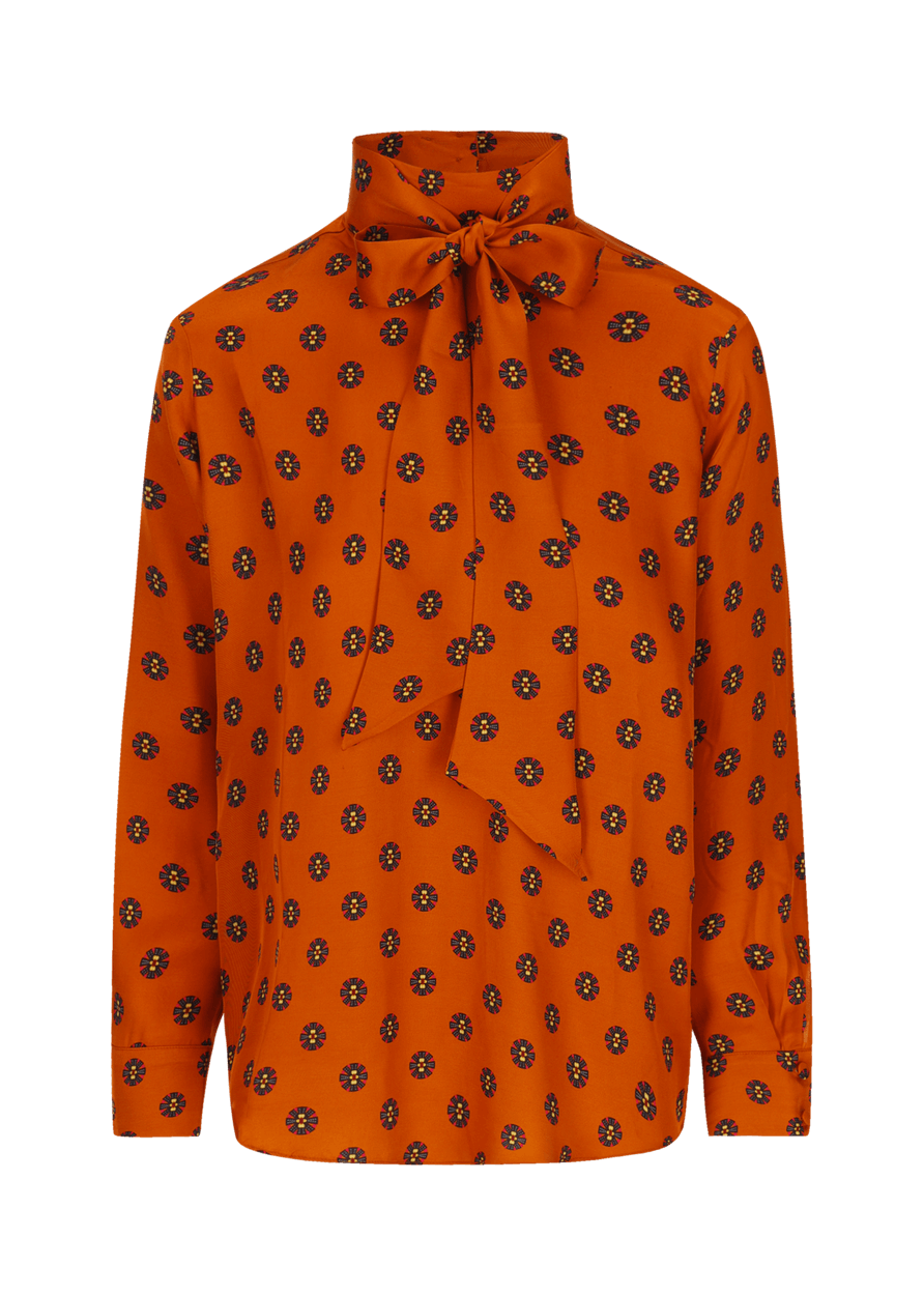 Luis Trenker Blusa modello Lubianca con fiocco e stampa Bestseller