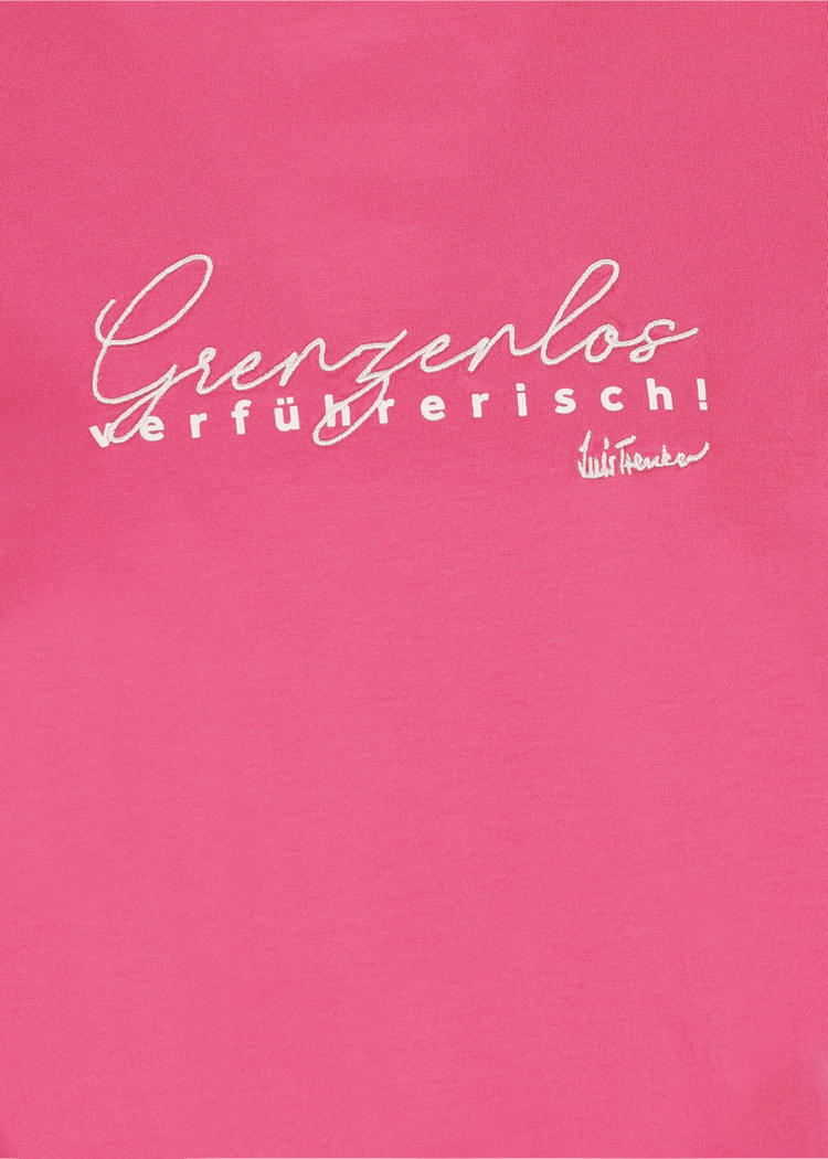Luis Trenker T-shirt con slogan Grenzenlos Verführerisch Sconti VIP