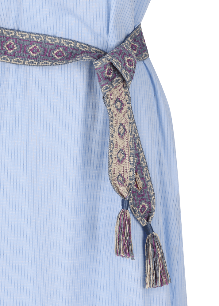 Luis Trenker Abito lungo in cotone con plastron modello Luceleste Consegna Veloce