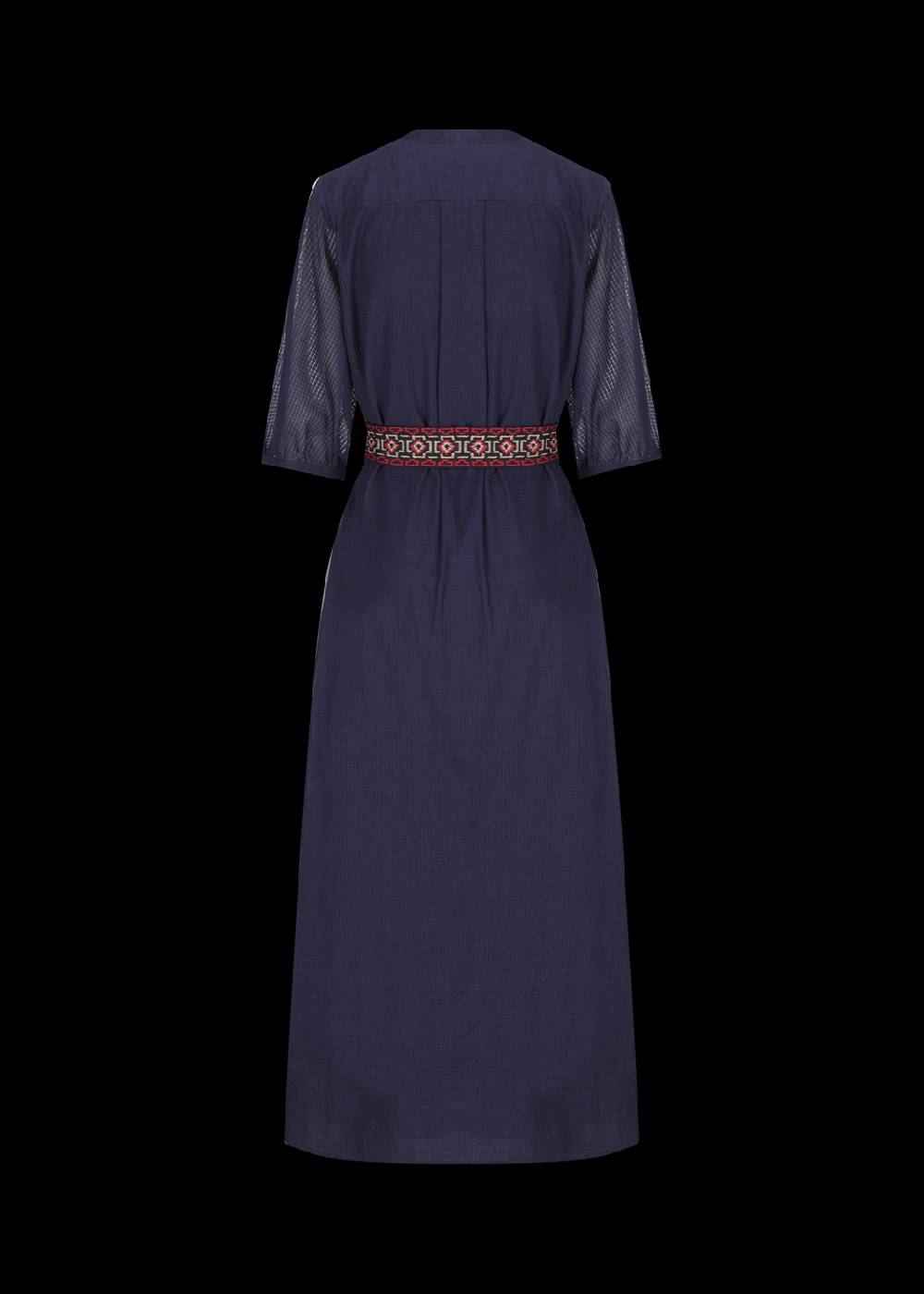 Luis Trenker Abito lungo in cotone con plastron modello Luceleste Promozione Limitata