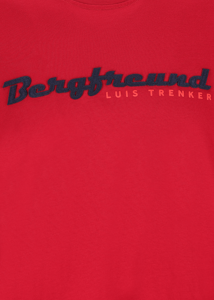Luis Trenker Maglia a maniche lunghe con scritta Bergfreund Saldi Di Fabbrica