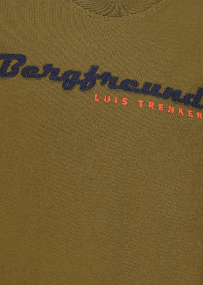 Luis Trenker Maglia a maniche lunghe con scritta Bergfreund I Più Venduti
