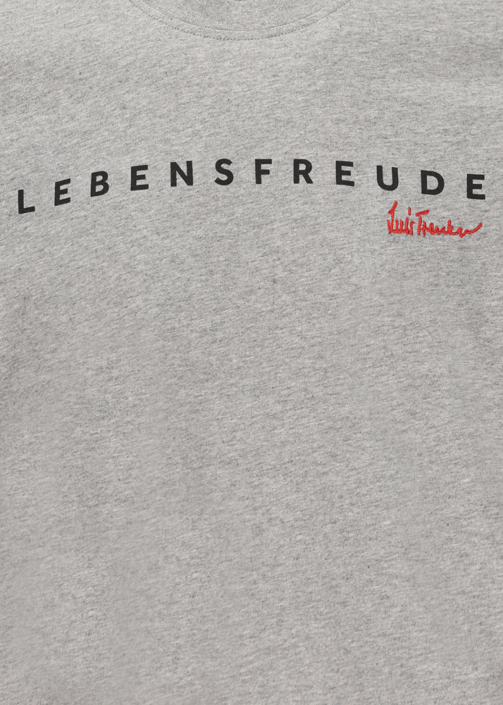 Luis Trenker T-shirt con scritta "Lebensfreude" Negozio