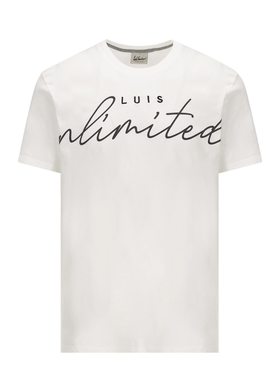 Luis Trenker Maglia a maniche corte con slogan Luis Unlimited Only for today