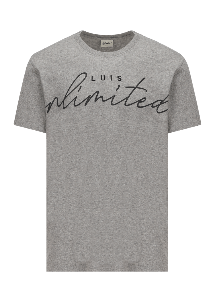 Luis Trenker Maglia a maniche corte con slogan Luis Unlimited Offerta speciale della fabbrica