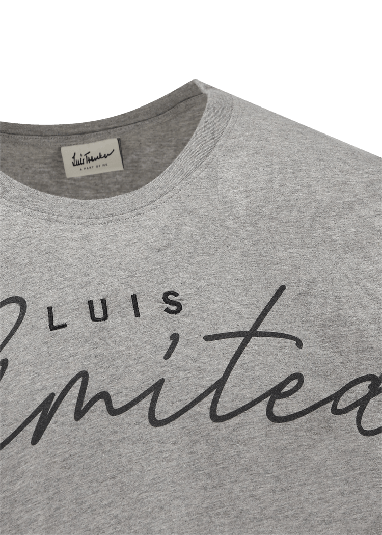 Luis Trenker Maglia a maniche corte con slogan Luis Unlimited Offerta speciale della fabbrica