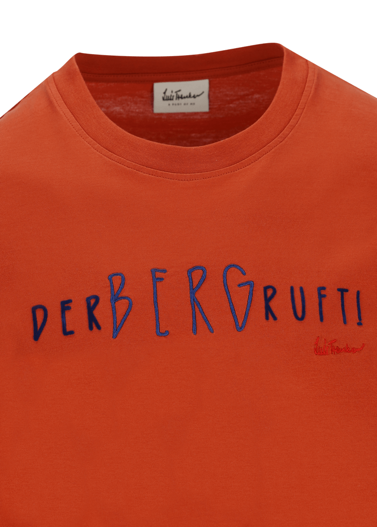 Luis Trenker T-shirt con scritta "Der Berg ruft" Sostegno trimestrale