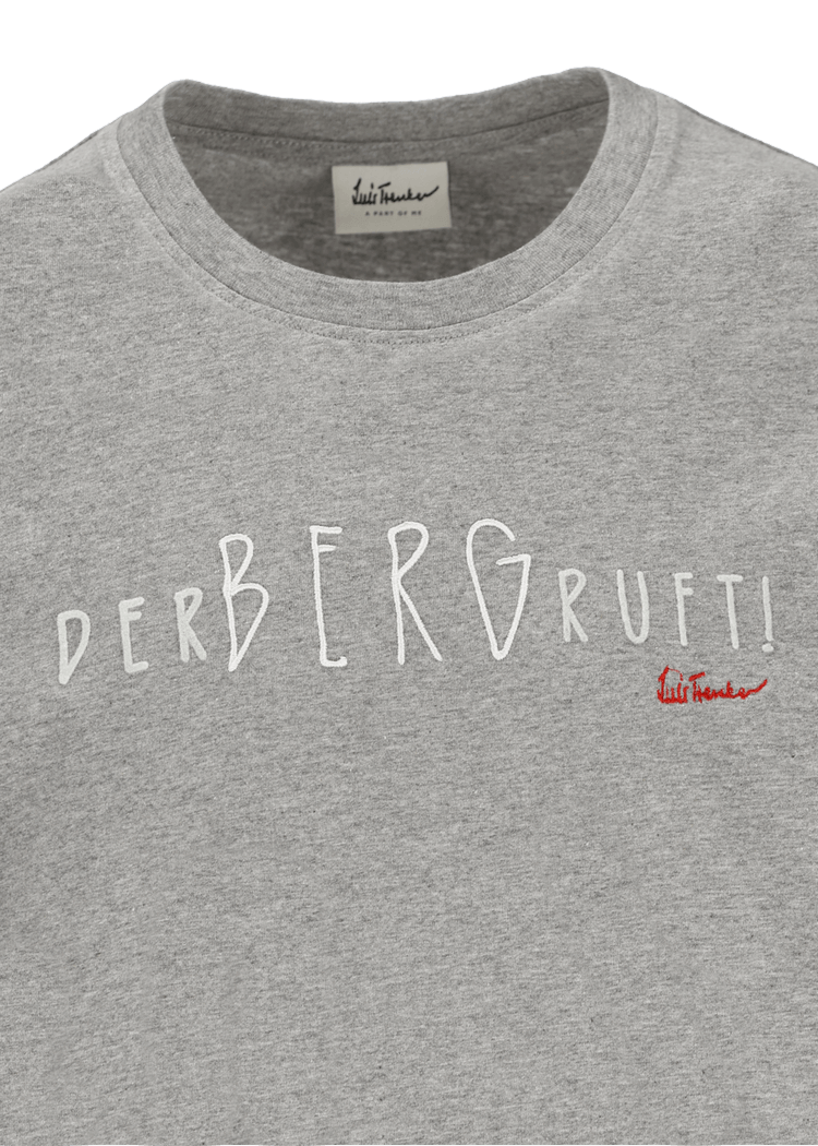 Luis Trenker T-shirt con scritta "Der Berg ruft" Discount Store per i nuovi prodotti