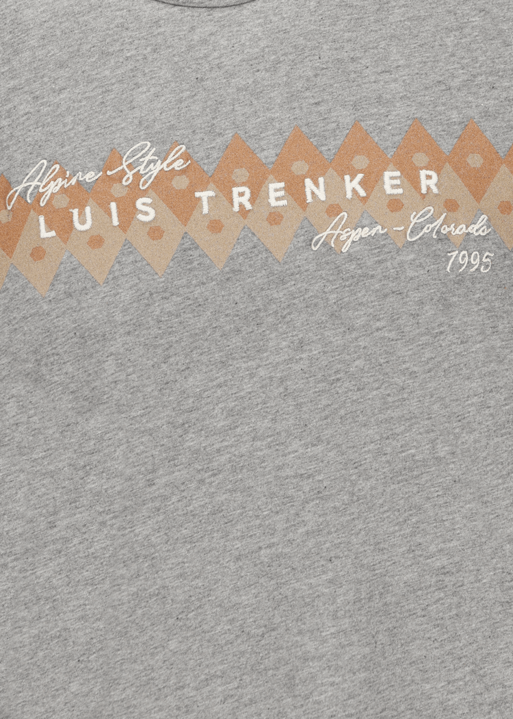 Luis Trenker T-shirt con stampa e ricamo modello Lulapo Solo un giorno rimasto