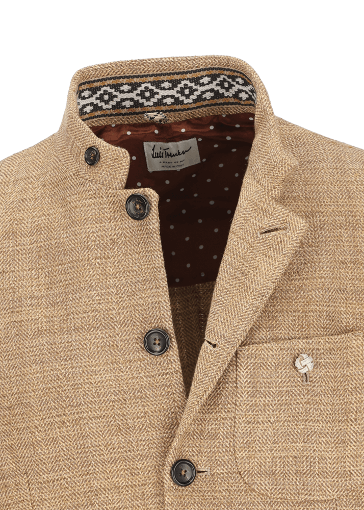 Luis Trenker Blazer con motivo a spina di pesce modello Lusandro In Linea