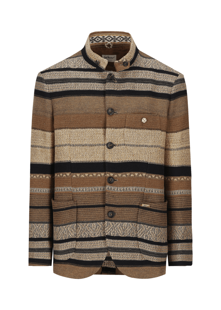 Luis Trenker Blazer in tessuto jacquard con motivo a righe modello Lusandro Vendita