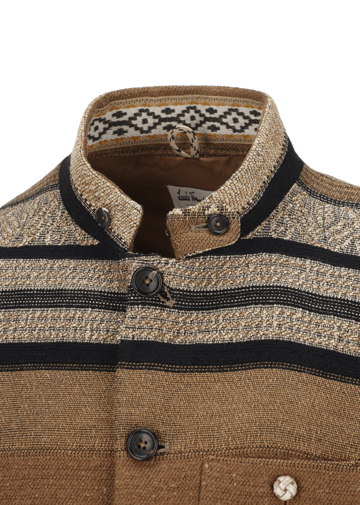 Luis Trenker Blazer in tessuto jacquard con motivo a righe modello Lusandro Vendita
