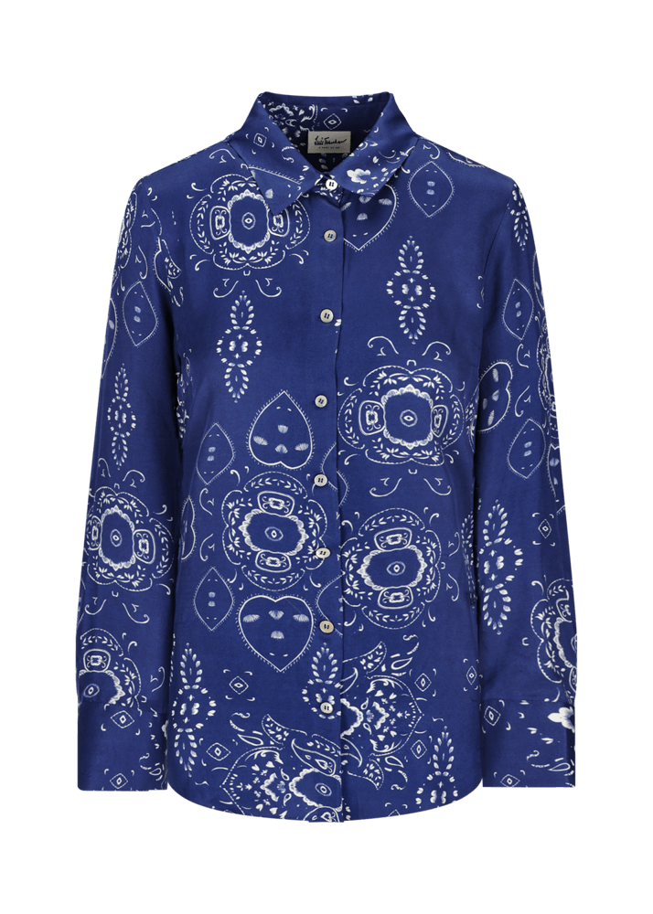 Luis Trenker Blusa in viscosa con stampa bandana modello Lubarbara Sottocosto