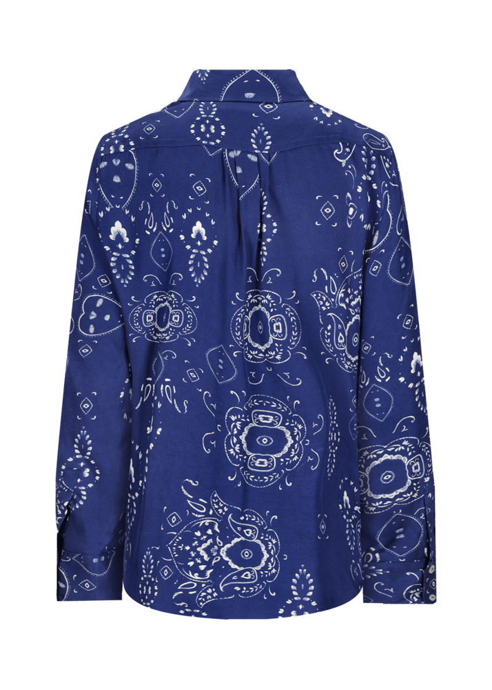 Luis Trenker Blusa in viscosa con stampa bandana modello Lubarbara Sottocosto