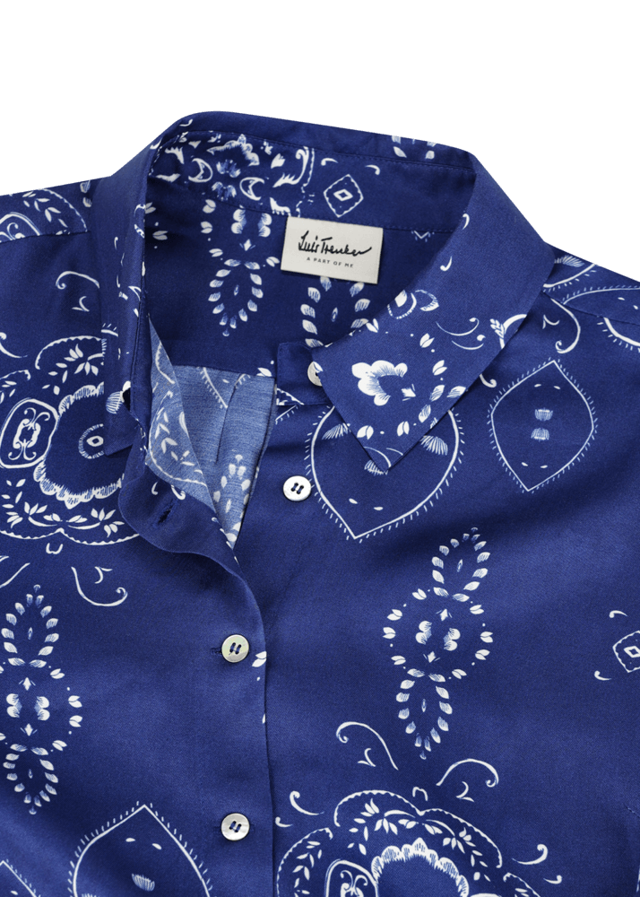 Luis Trenker Blusa in viscosa con stampa bandana modello Lubarbara Sottocosto