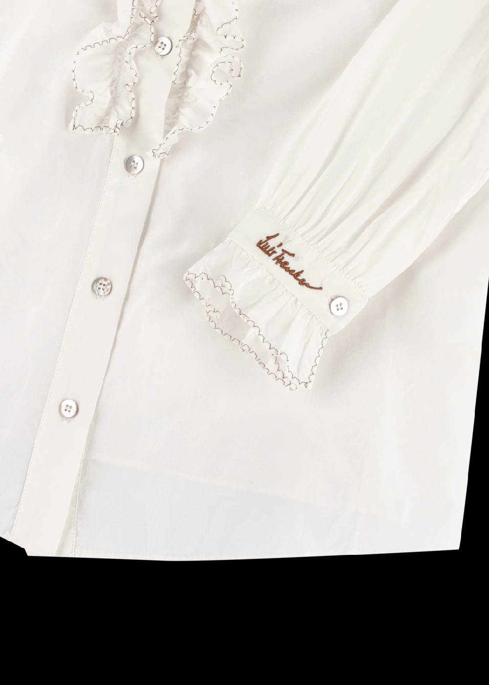 Luis Trenker Blusa con volant modello Lubrenda Presa