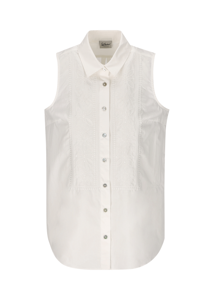 Luis Trenker Blusa in cotone smanicata modello Lubetta Sconto