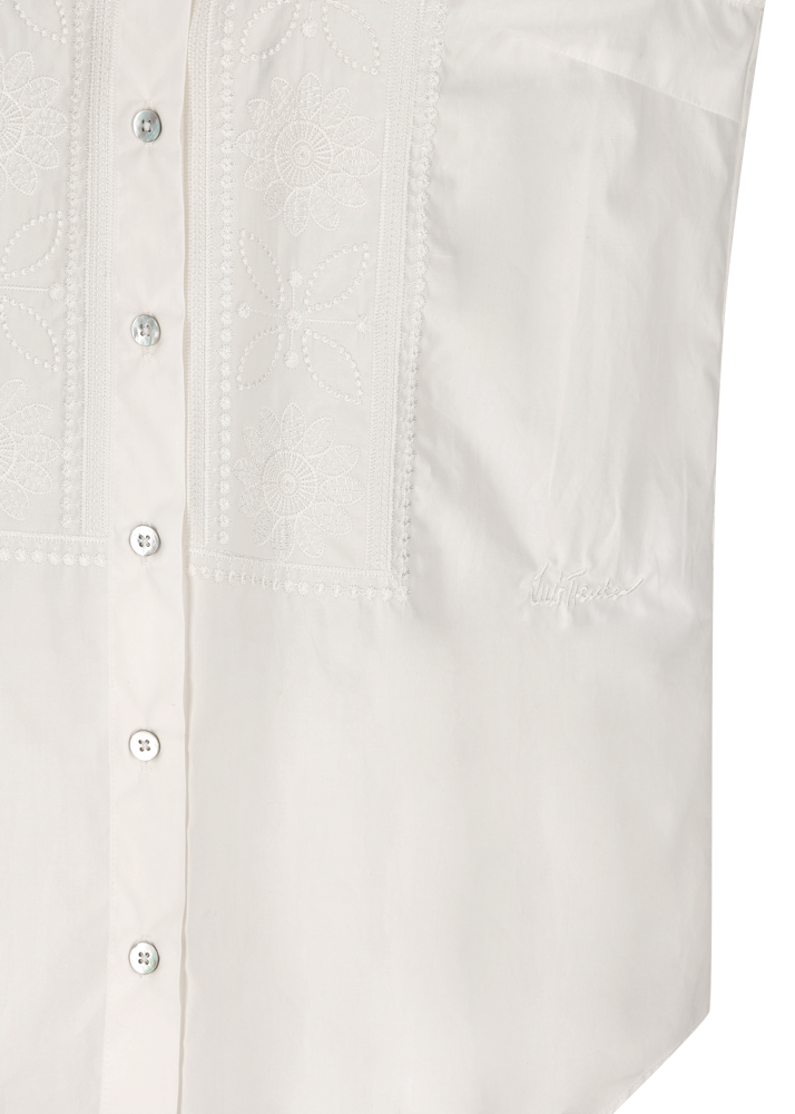 Luis Trenker Blusa in cotone smanicata modello Lubetta Sconto