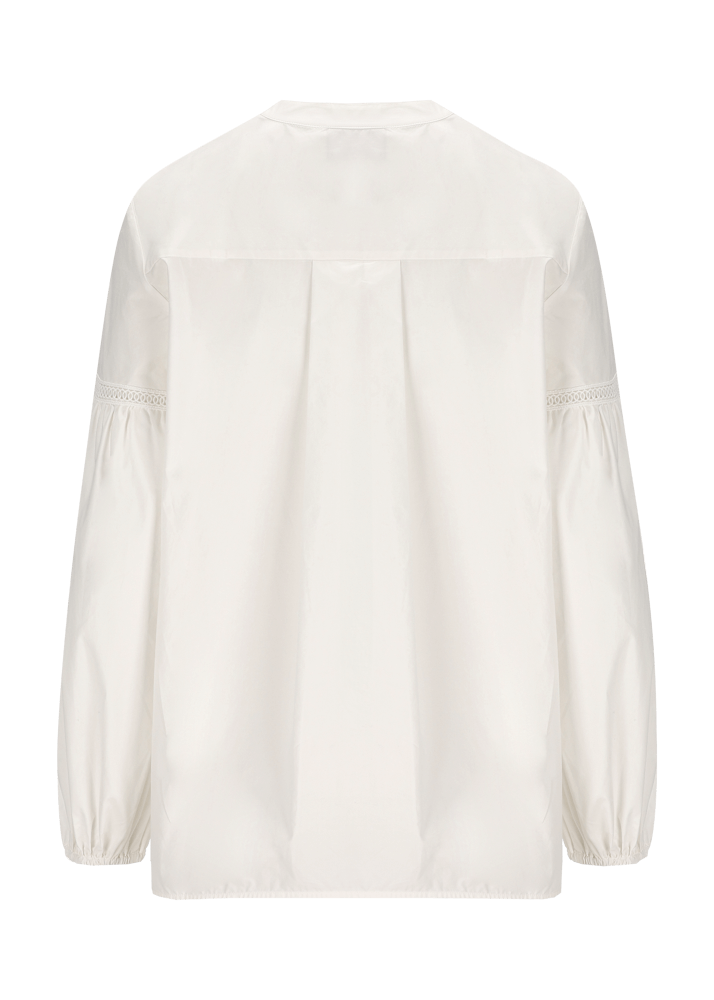 Luis Trenker Blusa in cotone con maniche a sbuffo modello Lufanny Economico