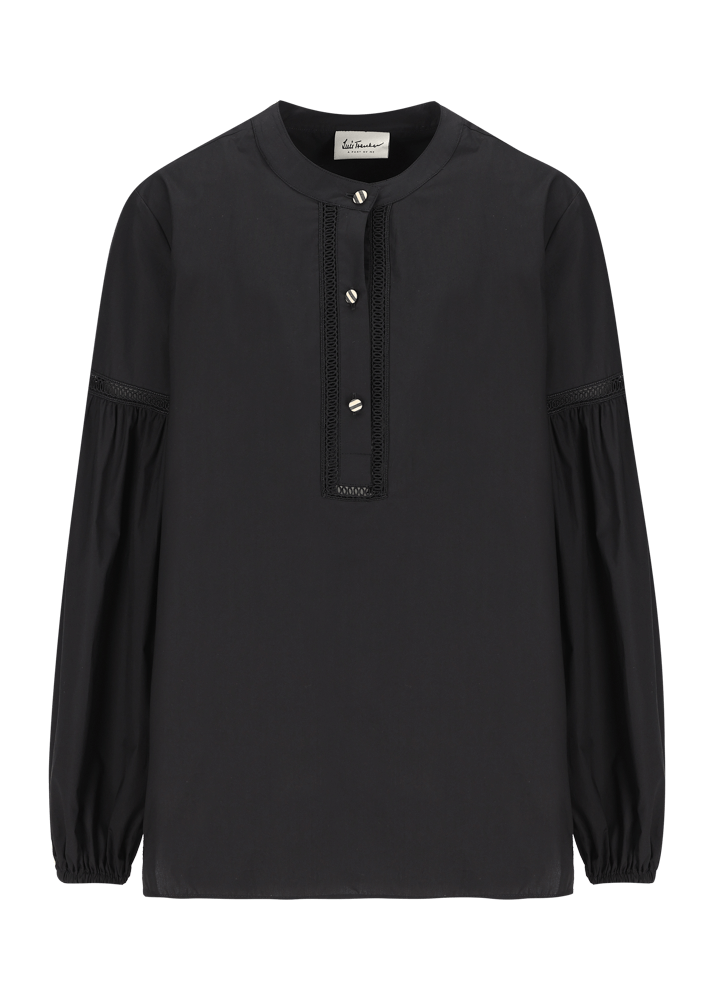 Luis Trenker Blusa in cotone con maniche a sbuffo modello Lufanny Online