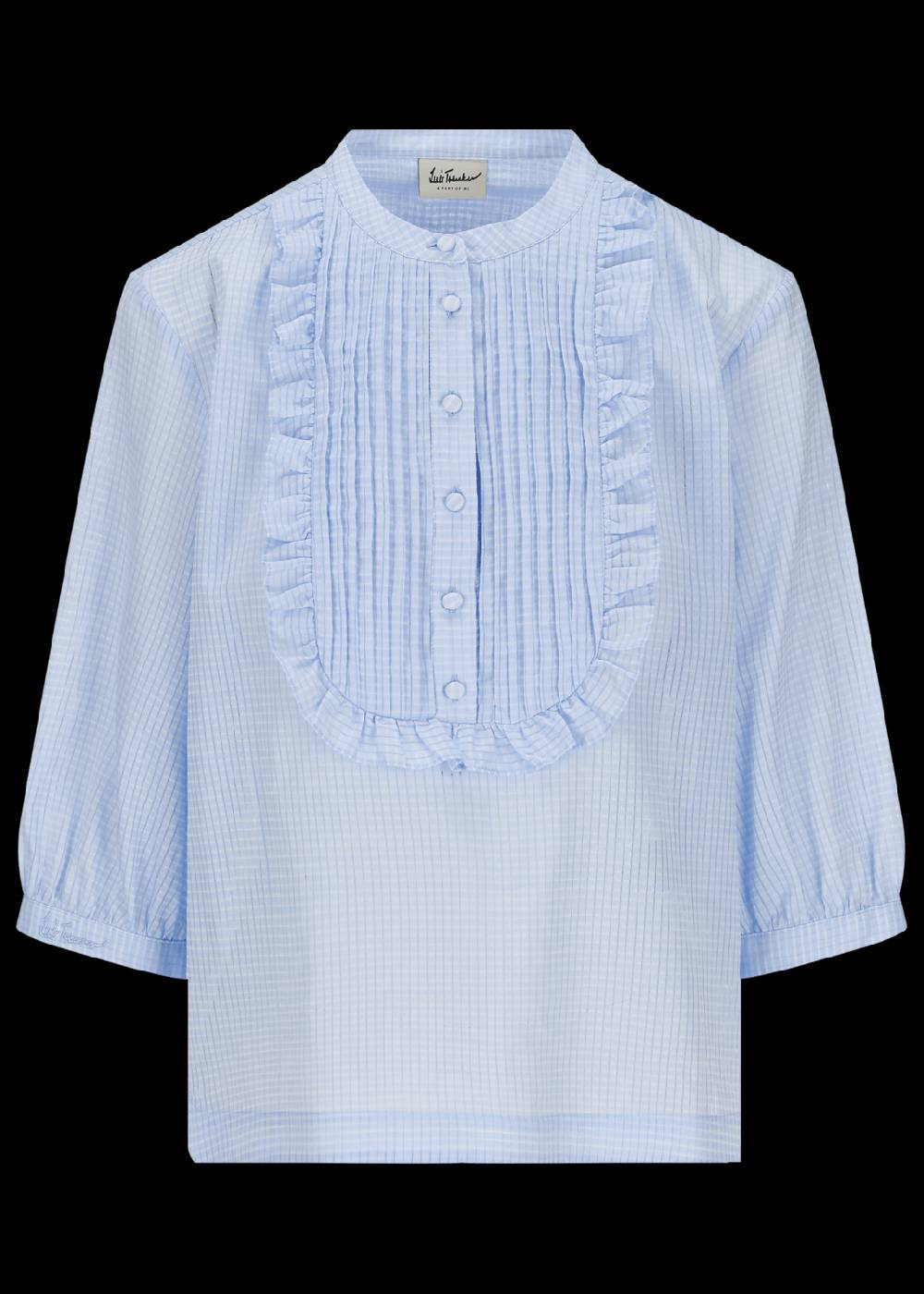 Luis Trenker Blusa in cotone con plastron modello Lufasta Outlet