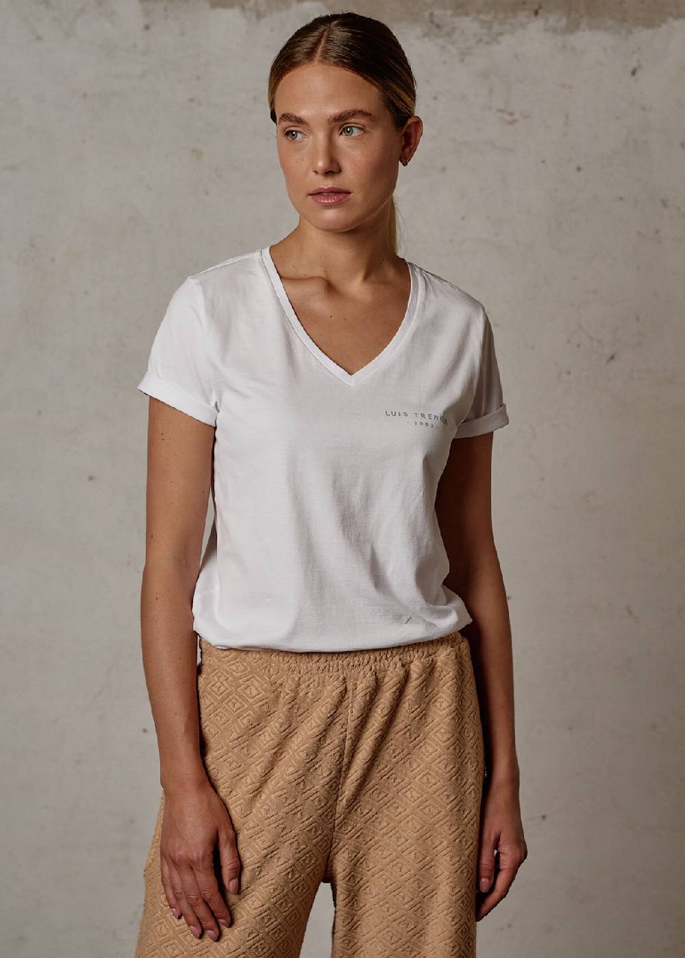 Luis Trenker T-shirt basic in cotone modello Lucarla In Saldo