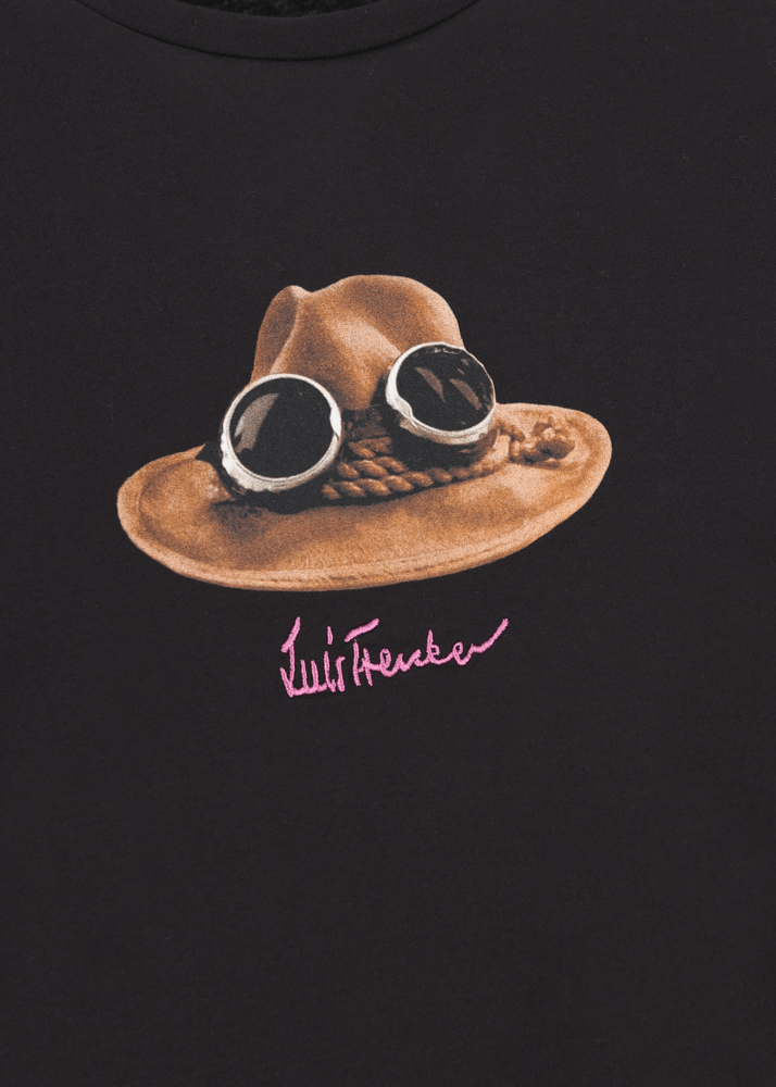 Luis Trenker T-shirt con grafica iconica raffigurante "Il Cappello" Fornitura limitata
