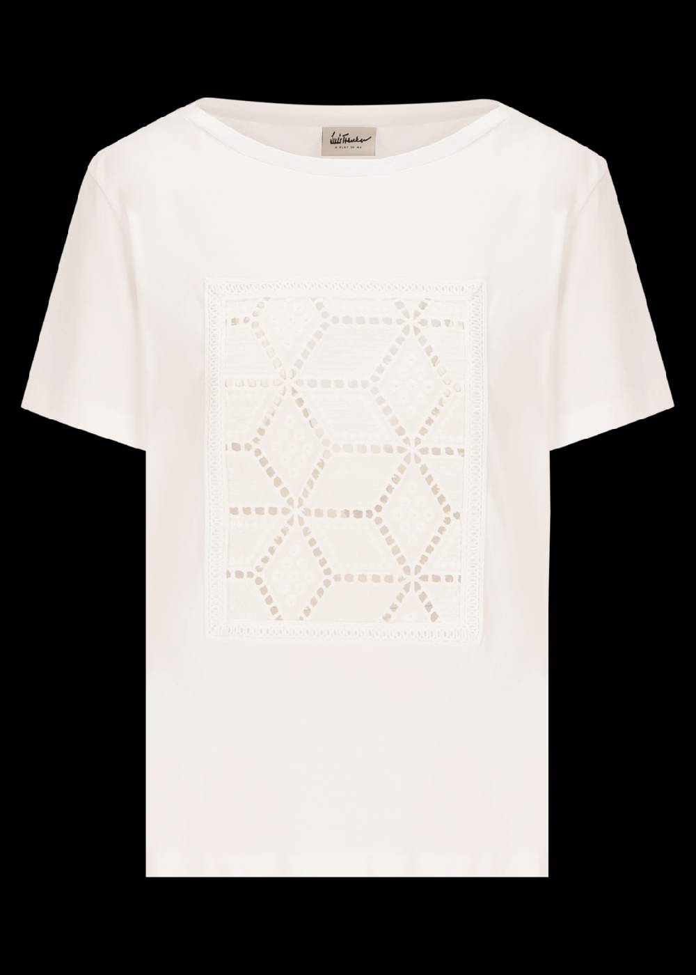 Luis Trenker T-shirt con inserto in pizzo sangallo modello Lutamara Offerta esclusiva