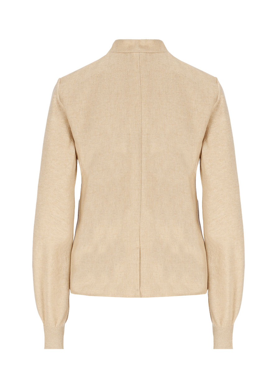 Luis Trenker Blazer di flanella con maniche lavorate a maglia modello Luranda Offerta natalizia