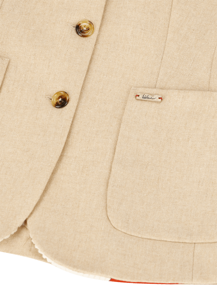 Luis Trenker Blazer di flanella con maniche lavorate a maglia modello Luranda Offerta natalizia