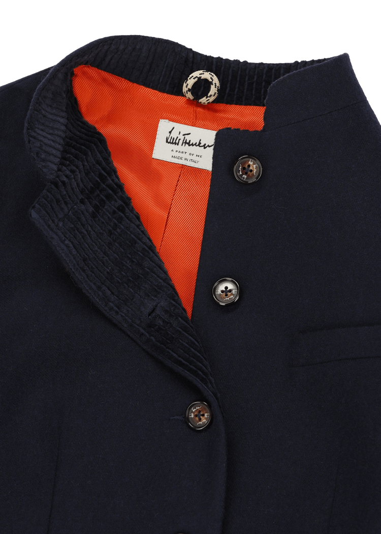 Luis Trenker Blazer di flanella con maniche lavorate a maglia modello Luranda Offerta Pasqua