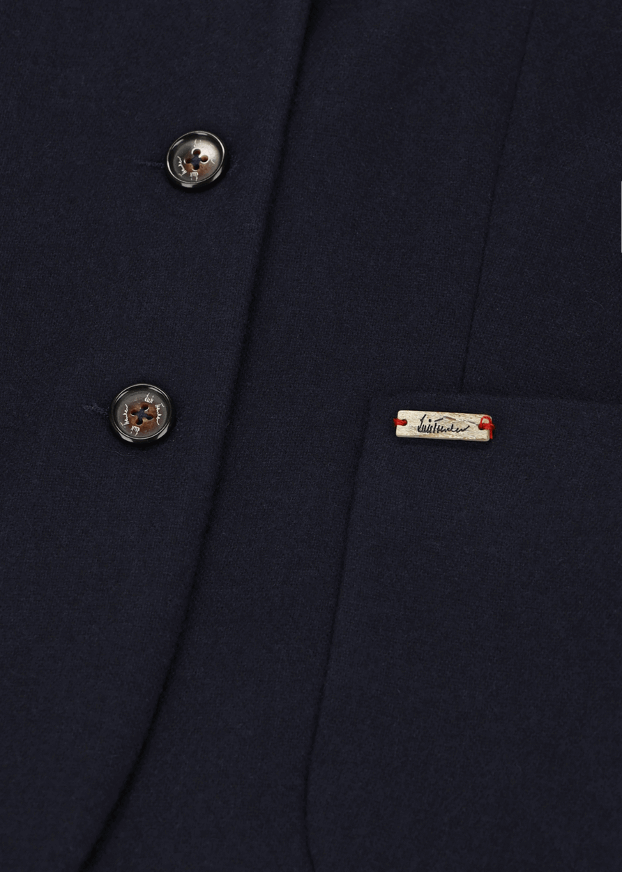 Luis Trenker Blazer di flanella con maniche lavorate a maglia modello Luranda Offerta Pasqua