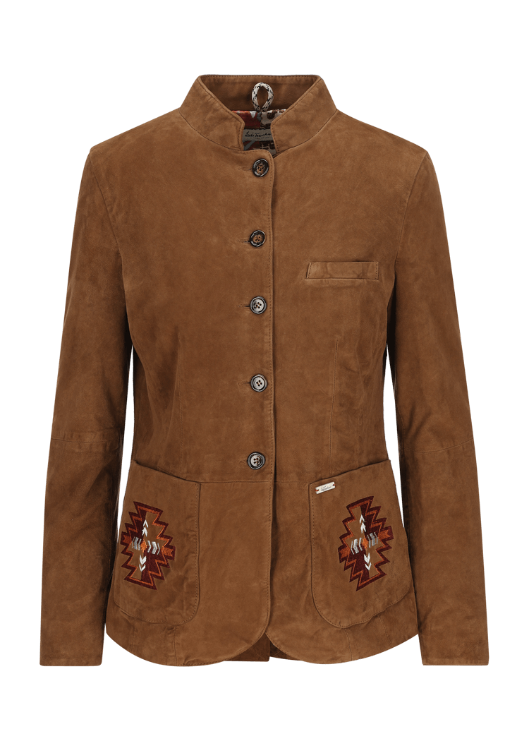 Luis Trenker Giacca in pelle scamosciata modello Luranda Offerta San Valentino