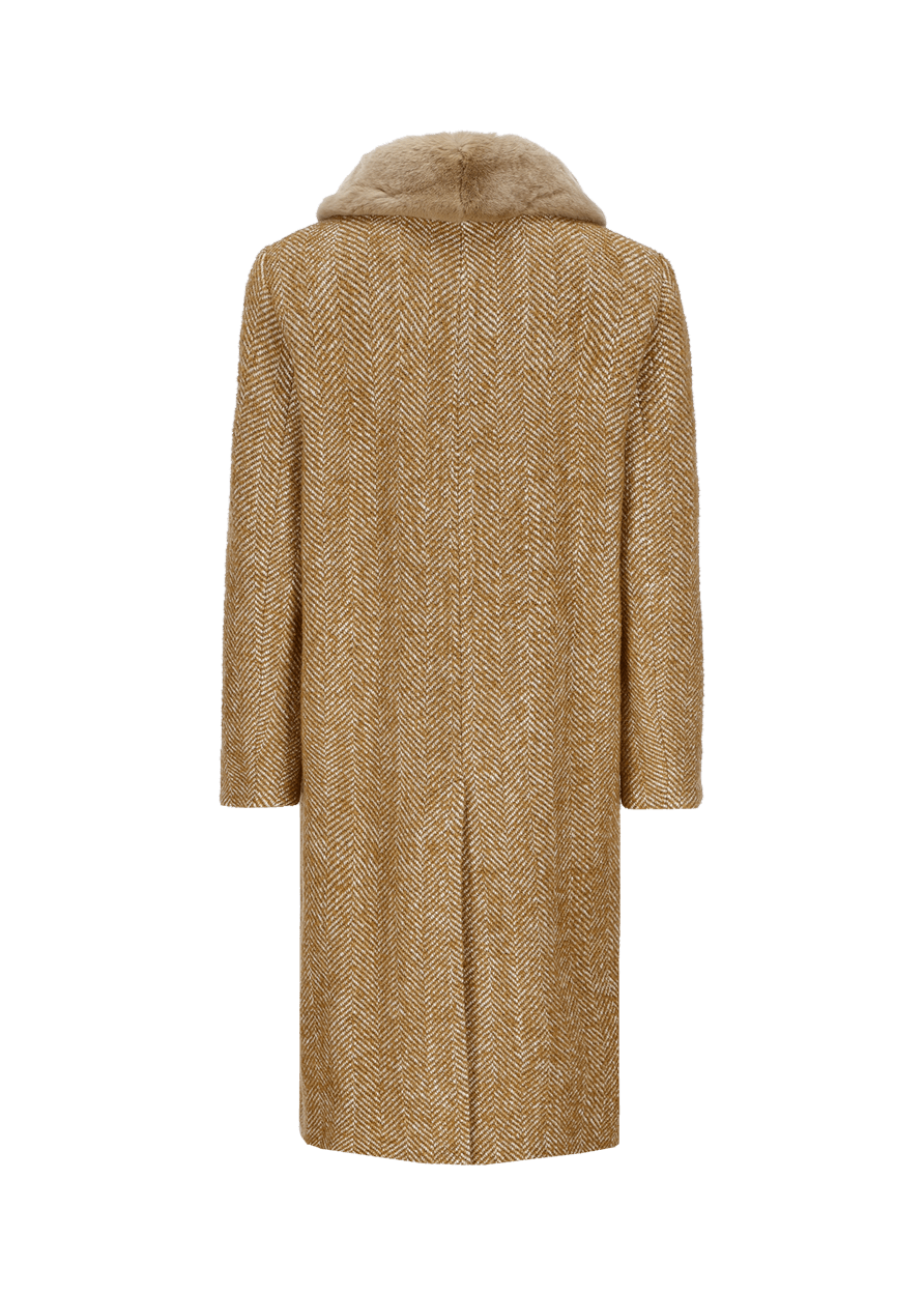 Luis Trenker Cappotto con collo di pelliccia modello Ludani Offerta Anniversario