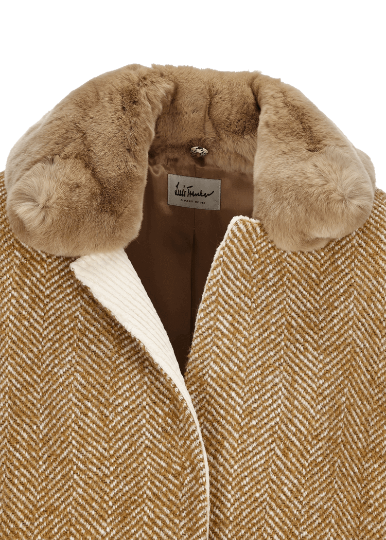 Luis Trenker Cappotto con collo di pelliccia modello Ludani Offerta Anniversario
