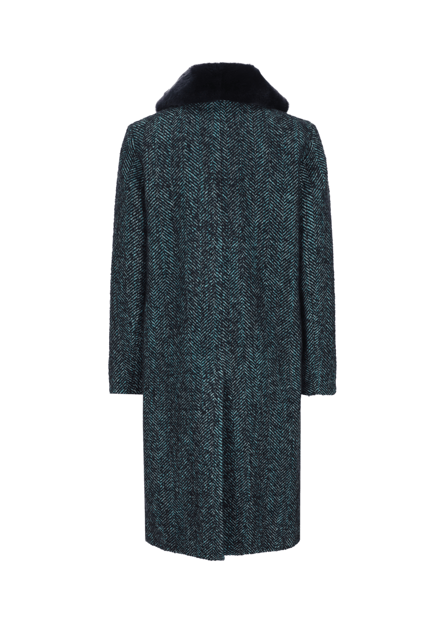 Luis Trenker Cappotto con collo di pelliccia modello Ludani Smaltimento dello stoccaggio