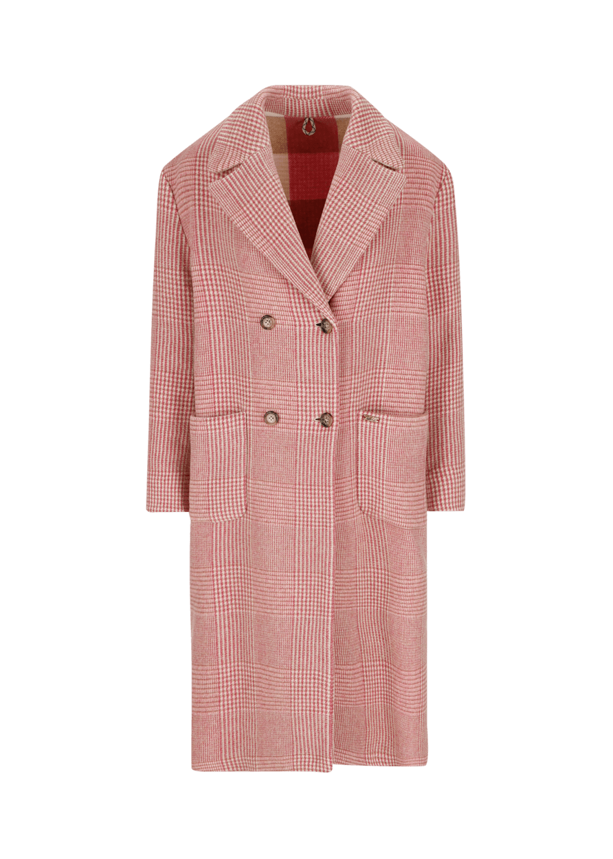 Luis Trenker Cappotto con motivo pied-de-poule modello Lualissa Vendita calda