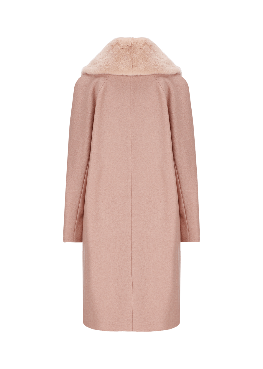 Luis Trenker Cappotto in lana cotta con collo di pelliccia modello Lufrida Latest fashion