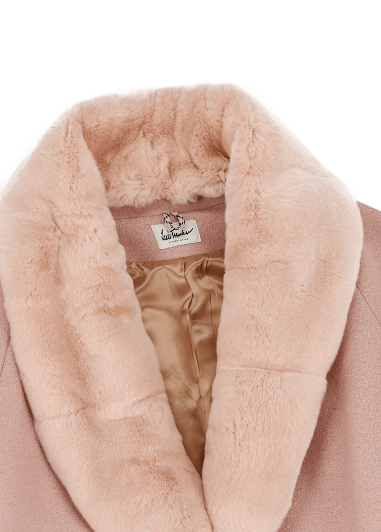 Luis Trenker Cappotto in lana cotta con collo di pelliccia modello Lufrida Latest fashion